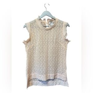 Pinky Lace Sleeveless Top – Size Large